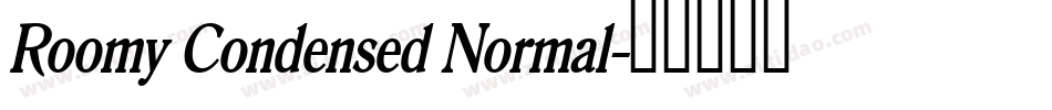 Roomy Condensed Normal字体转换